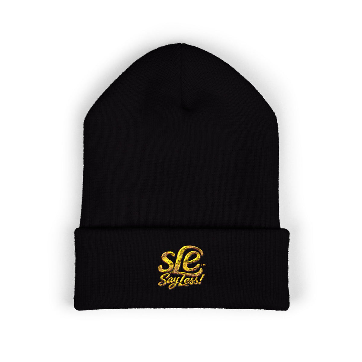 SLE SayLess! Embroidered Cuffed Beanie – Streetwear Knit Hat