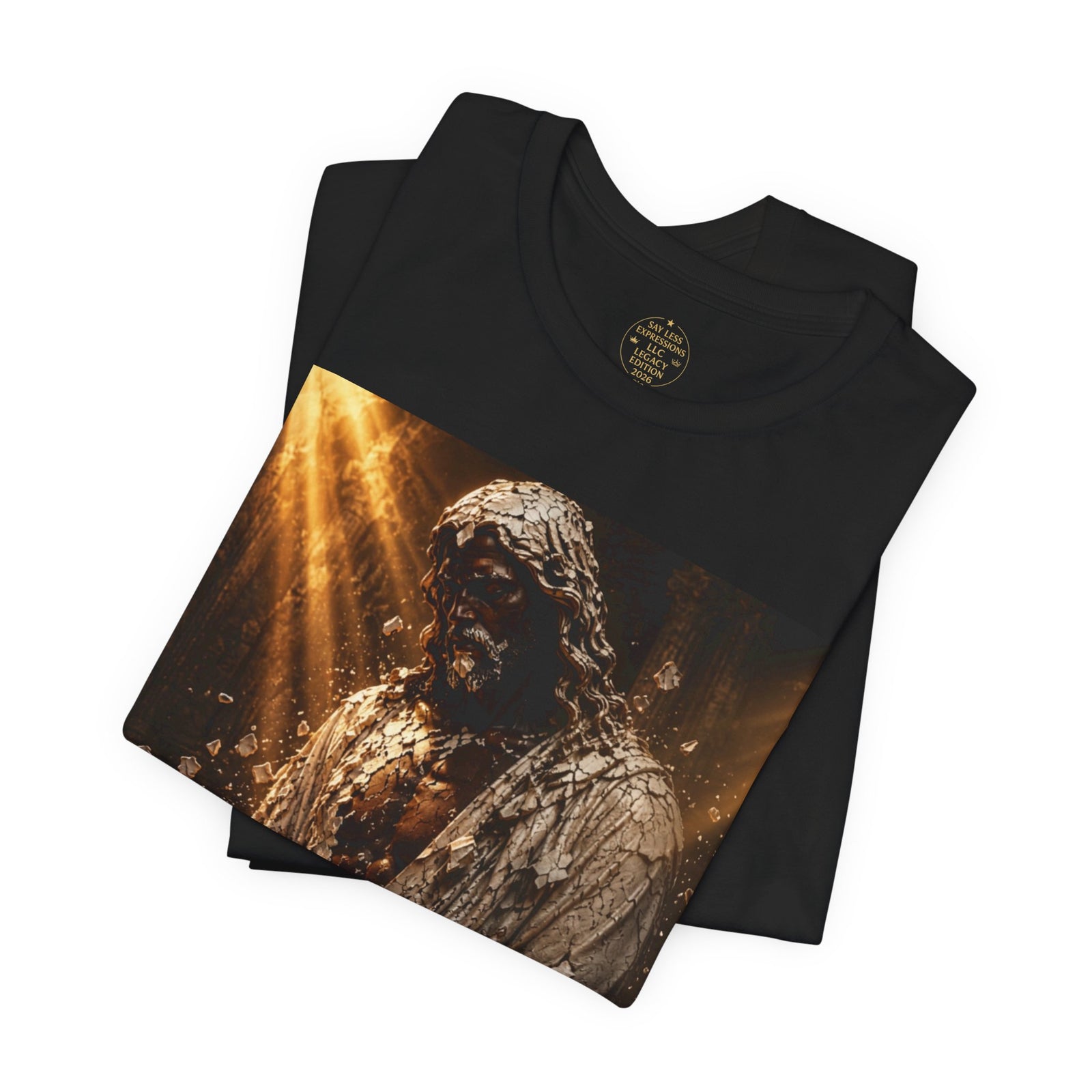 Jesus Is Black Graphic Tee — Say Less Back Print