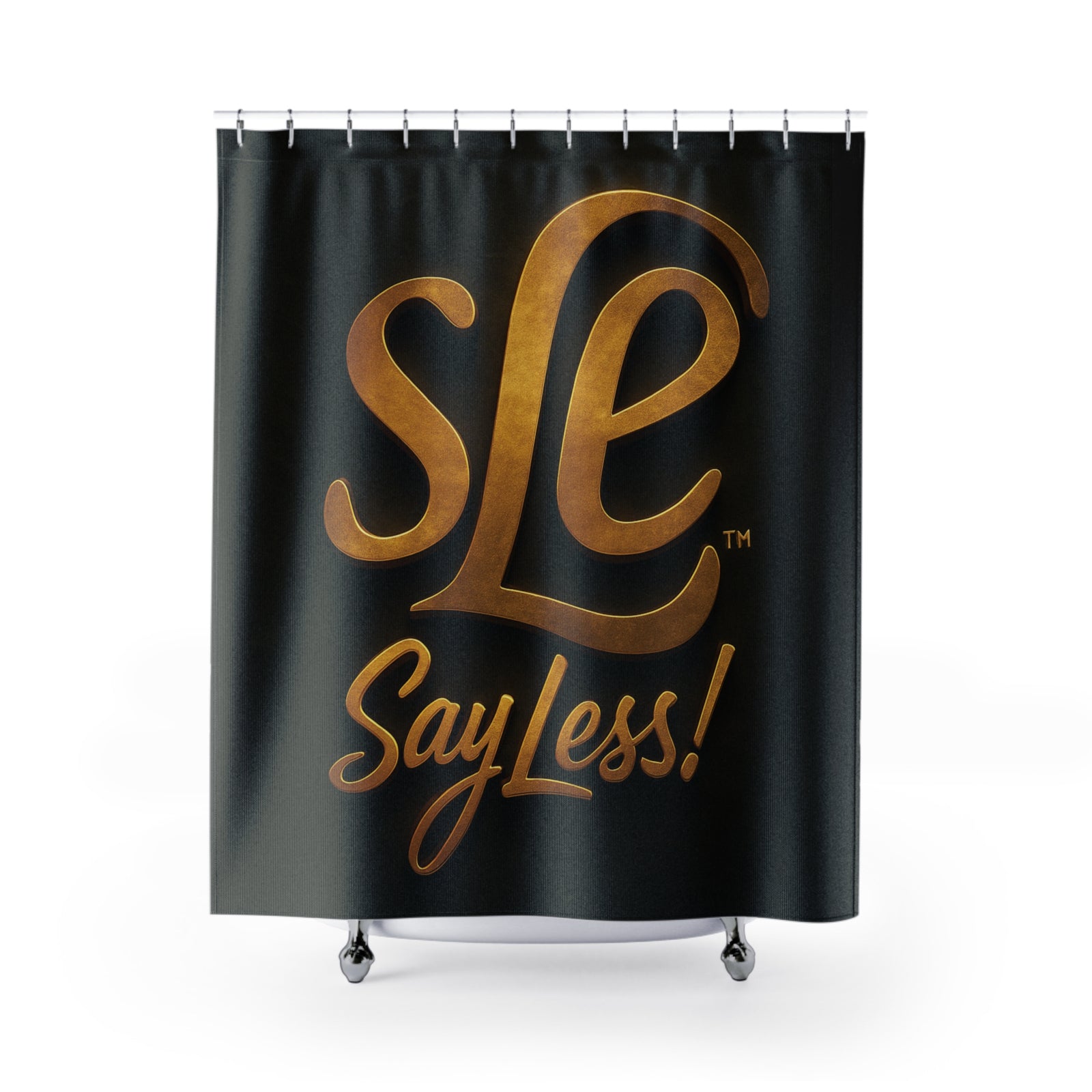SLE Official Brand Mark Shower Curtain — Say Less!