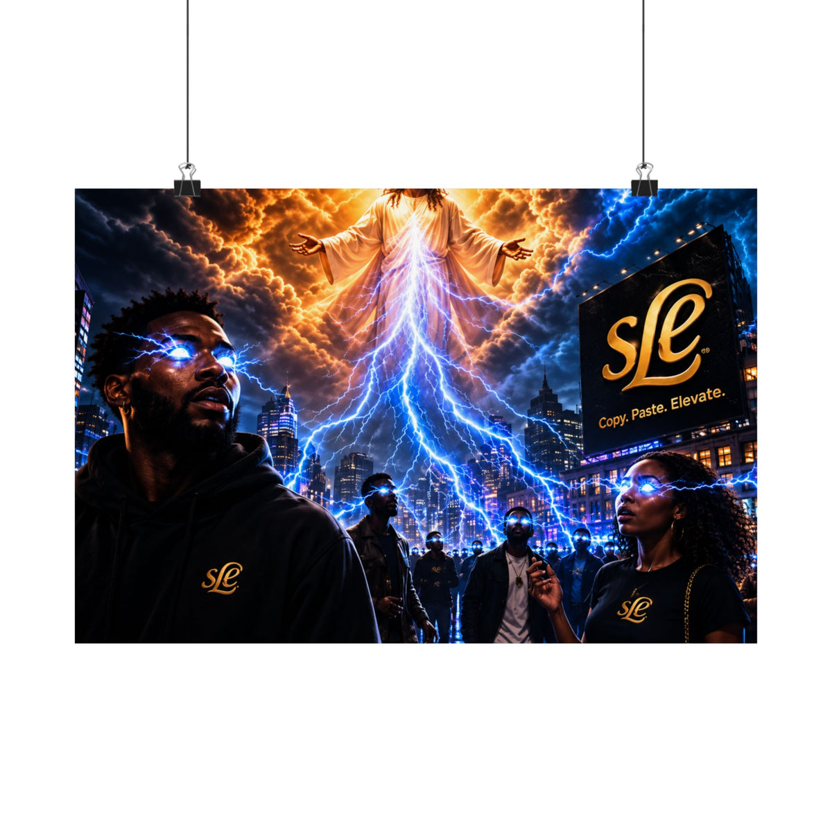 Jesus Is Black™ — Electric Messiah SLE Matte Poster