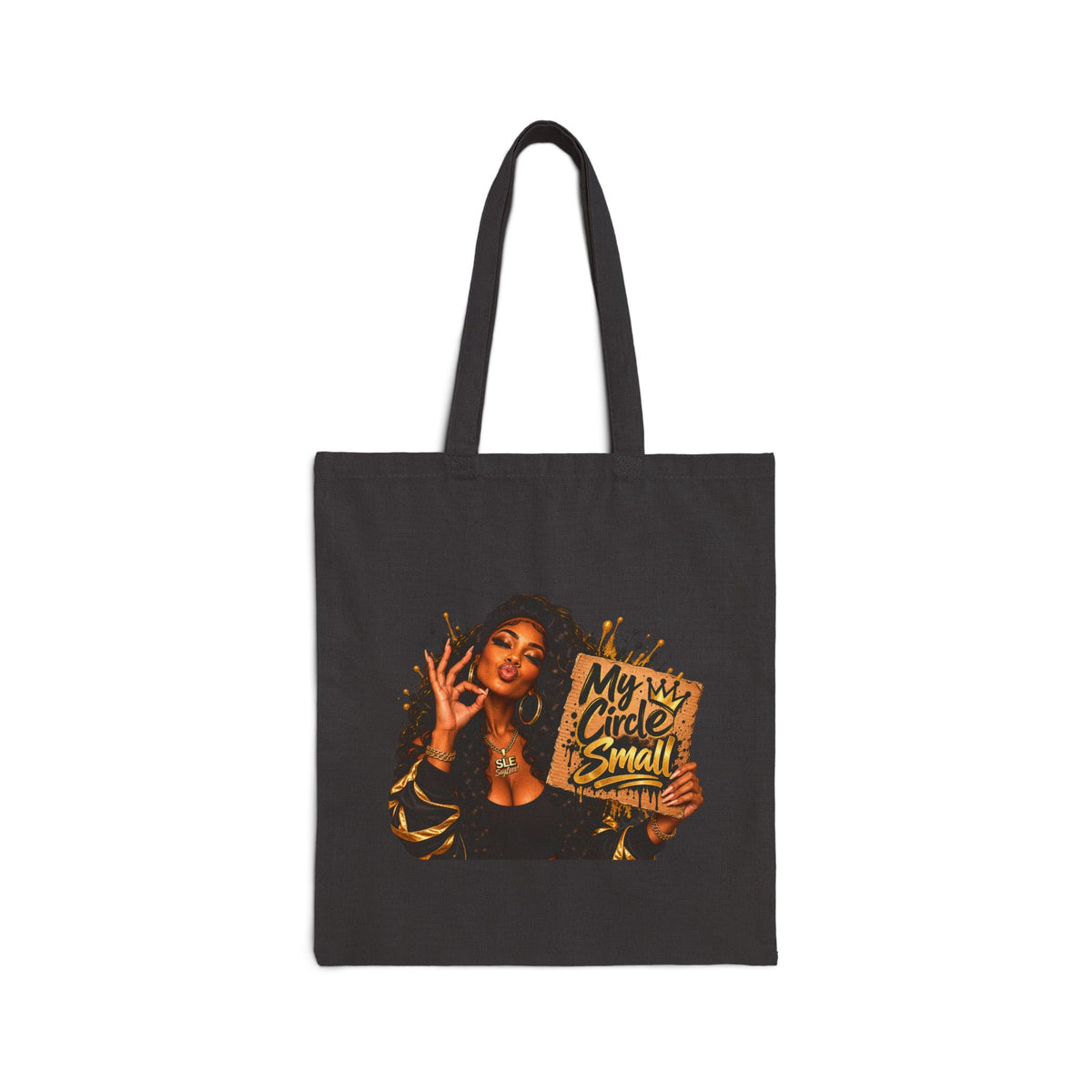 SLE Say Less!™ “My Circle Small” Cotton Canvas Tote Bag